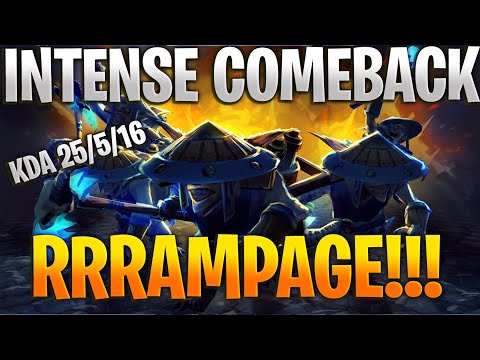 INTENSE COMEBACK RAMPAGE!!! KDA 25/5/16 - Gameplay Meepo #015