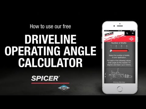 Driveline Operating Angle Calculator