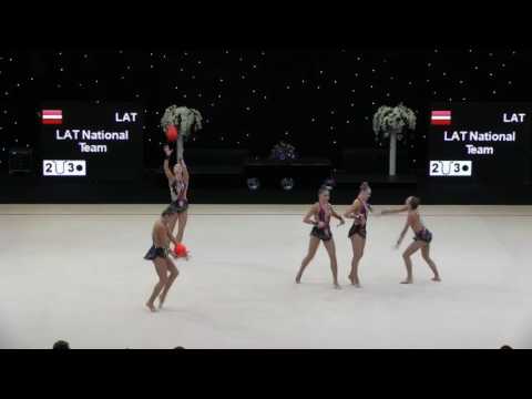 Miss Valentine 2017.FIG RG Senior Group Final.Latvian National Team.2-ropes+3-balls.LAT