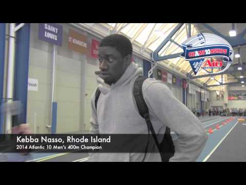 2014 A-10 Men's 400m Champion - Kebba Nasso, Rhode Island