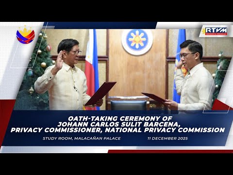 Oath-taking Ceremony of Johann Carlos Sulit Barcena, Privacy Commissioner, NPC