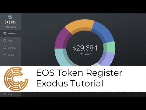 Exodus Register EOS tokens Tutorial
