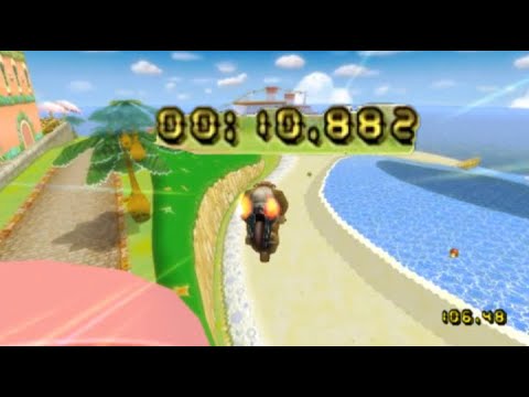 [MKWii 200cc TAS] GCN Peach Beach (Glitch) Flap - 10.882