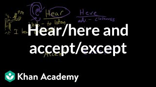 Hear/here and accept/except | Frequently confused words | Usage | Grammar
