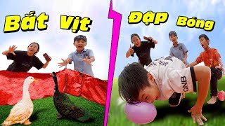 Thử Thách Bịt Mắt Bắt Vịt - Thử Thách Đập Bóng Nước