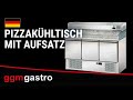 ECO - 6x GN 1/4 - طاولة تبريد البيتزا - 1400×700 مم - 3 أبواب زجاجية وواجهة عرض مبردة