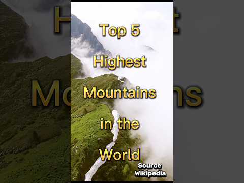 Top 5 Highest Mountains in the World | #shorts #facts #top10worldfactstv