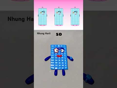 OMG 50 🙈 | I made Sprunki Numberblocks 50 Phase 1 #sprunki #numberblocks #clay #nhungharii