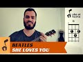 Beatles - She Loves You | Ukulele tutorial