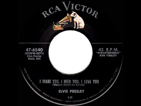 1956 HITS ARCHIVE: I Want You I Need You I Love You - Elvis Presley (a #1 record)