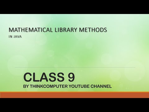 Mathematical Library Methods In Java Class 9 Thinkcomputer