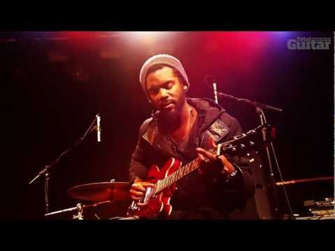 Gary Clark Jr plays electric blues for Total Guitar magazine