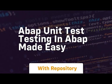 Abap unit test testing in abap made easy