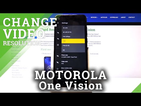 How to Change Video Resolution in MOTOROLA One Vision – Video Quality