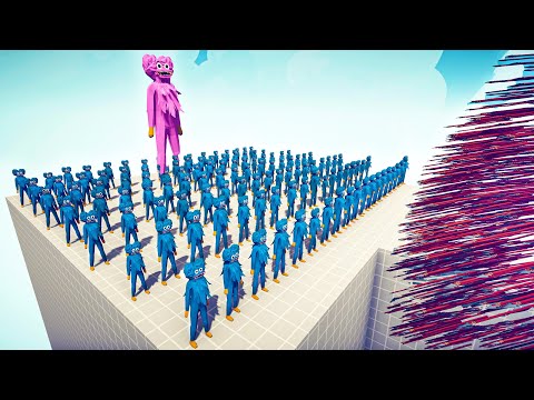 100x HUGGY WUGGY & KISSY MISSY GIANT vs EVERY GOD - Totally Accurate Battle Simulator