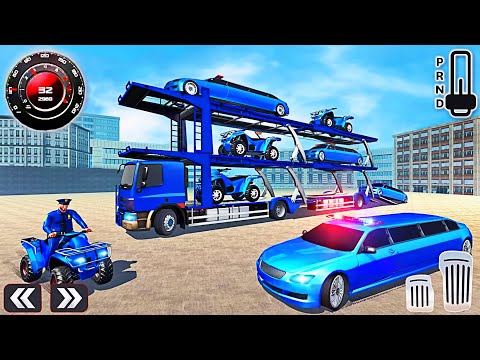 US Police Car Limo Transport Truck: Big Cargo Car Transporter - Best Android GamePlay