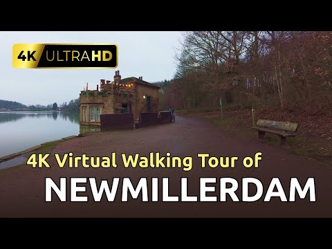 4K Virtual Winter Walking Tour Around Newmillerdam in Yorkshire - United Kingdom #4kwalkingtour