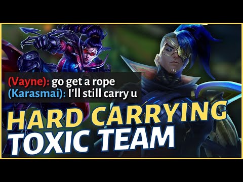 Carrying The Most Toxic Team Out There - League of Legends