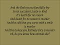 The Smiths - Meat Is Murder (Lyrics)