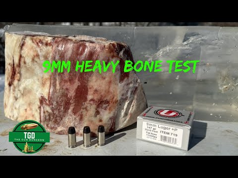9mm Underwood 147gr +P Hard Cast Heavy Bone Test