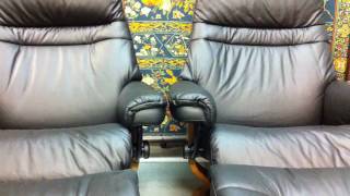 Stressless Sunrise Recliners- Black Paloma Leather from Ekornes