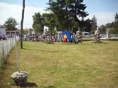 Huszar&traditional clothing parade in Glodeni, Mures, Romania