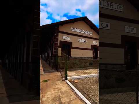 estação de ANTÔNIO CARLOS-MG #bitolinha #rffsa #efom #estaçãoferroviaria #minasgerais #urbano