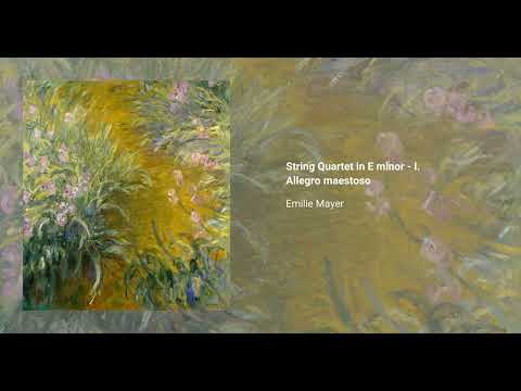 25 String Quartet in E minor   I  Allegro maestoso, Emilie Mayer