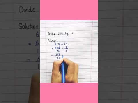 Division of a Decimal by a Decimal #shorts