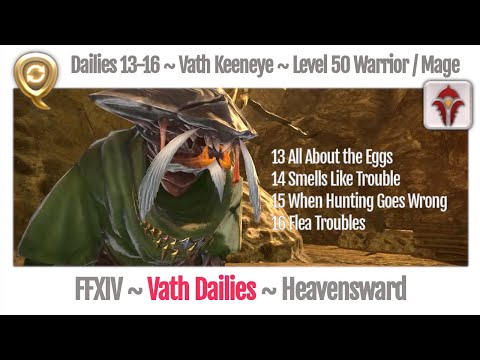 FFXIV Daily Quests (13-16) - Beast Tribe Vath - Level 50 - Heavensward