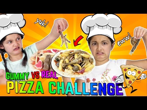 REAL vs GUMMY PIZZA CHALLENGE!!!🍕