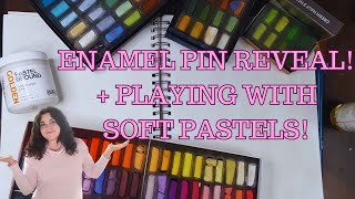 Enamel Pin Reveal and Playing with my soft pastels!