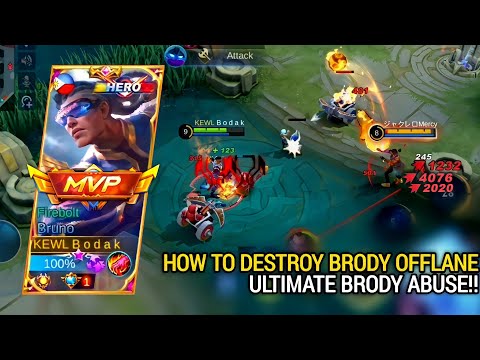 HOW TO DESTROY META BRODY OFFLANE | BRUNO BEST BUILD AND EMBLEM MLBB