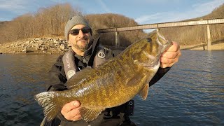 NEW PB Smallmouth!!! Winter Jerkbait/Blade Bait Bass Fishing