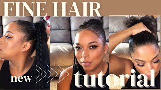 QUICK & EASY Faux Ponytail for FINE THIN HAIR | MelissaQ
