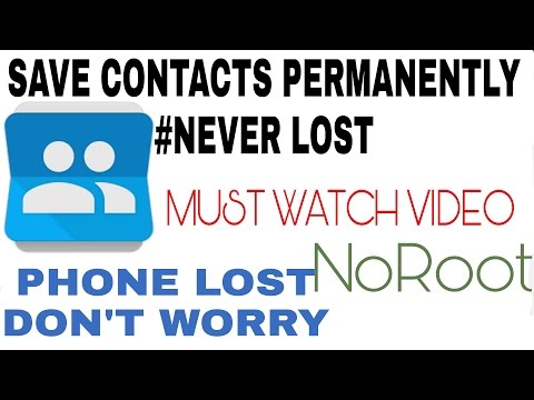 How To Save Contacts Parmanently