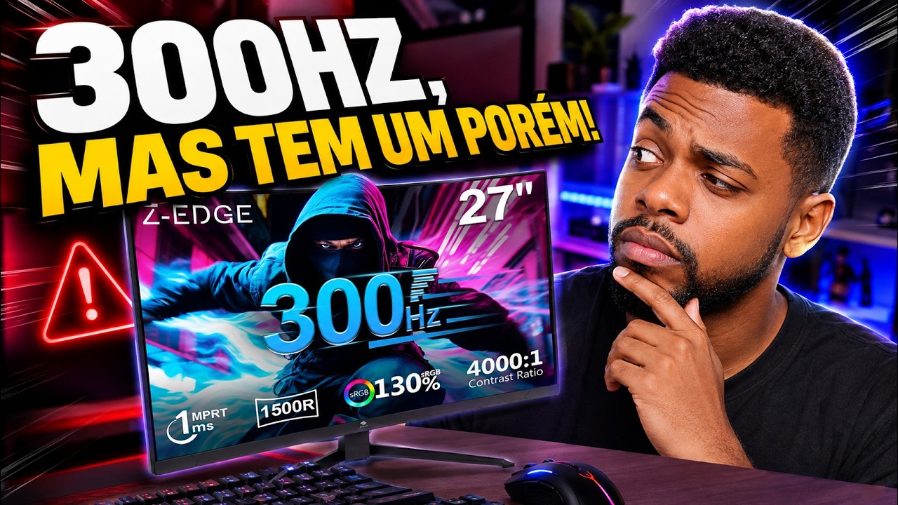 Miniatura da avaliação em vídeo de Monitor Gamer Curvo Z-Edge 27 Polegadas 200Hz FHD 1080P