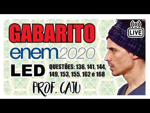 🔴 [ENEM 2020 LED] GABARITO Matemática [Questões 136, 141, 144, 149, 153, 155 e 162]