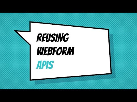 Reusing Webform APIs