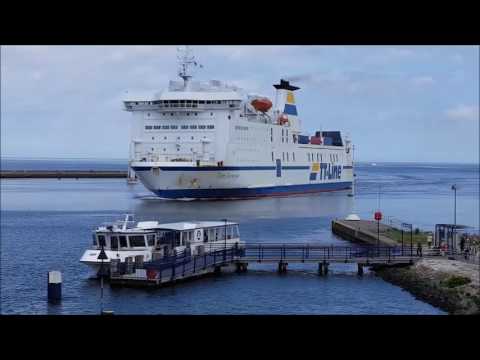 TT-Line Fähre M/S Tom Sawyer kommt in Travemünde an im Juni 2017