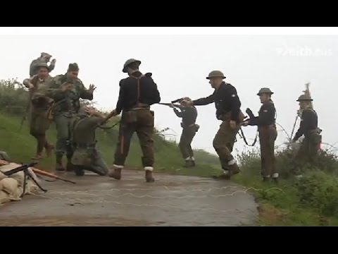 Recreación de la batalla del Pointe de Grave del batallón Gernika