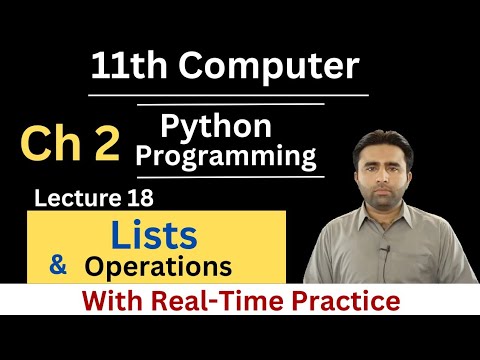 Lists In Python 11th Computer Chapter 2 Python Programming Qais Ali Khan