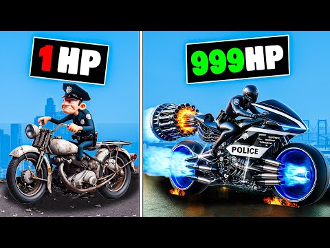 Every time I crash my police bike gets faster in GTA 5