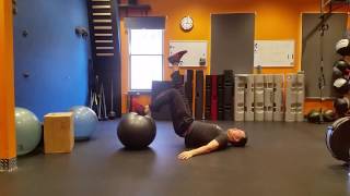 Swissball 1 leg hamstring curl