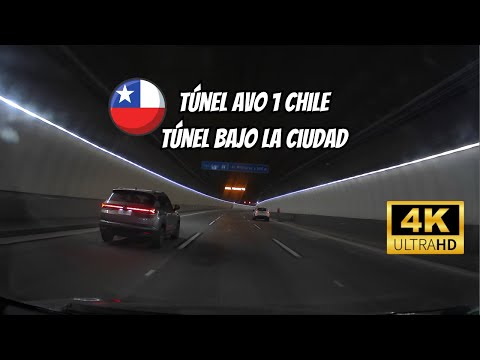 Túnel AVO 1 por debajo de la ciudad de santiago de chile 4k HDR pov