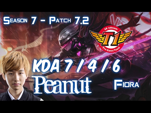 SKT T1 Peanut FIORA vs MAOKAI Top - Patch 7.2 KR Ranked