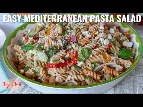Easy Mediterranean Pasta Salad || Perfect Cold Summer Dish!