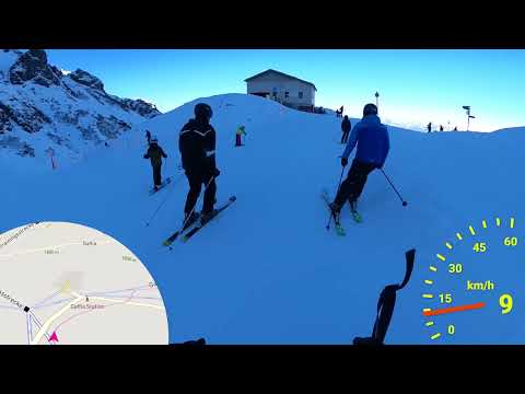 🇨🇭⛷️ Anfänger fährt Ski am Pizol mit Tacho
