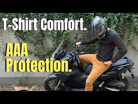 Pando Moto Commando Motorcycle Armored Shirt Review - AAA Protection, T-Shirt Airflow