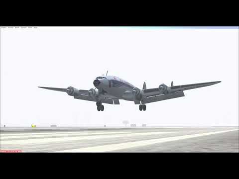 RETRO Eastern Airlines Lockheed L-1049 landing at LAX (FSX)